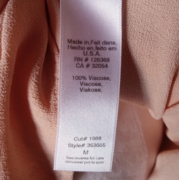 Anthropologie Left of Center Peachy Pink Baby Doll Tunic Top Size Medium - Picture 9 of 9